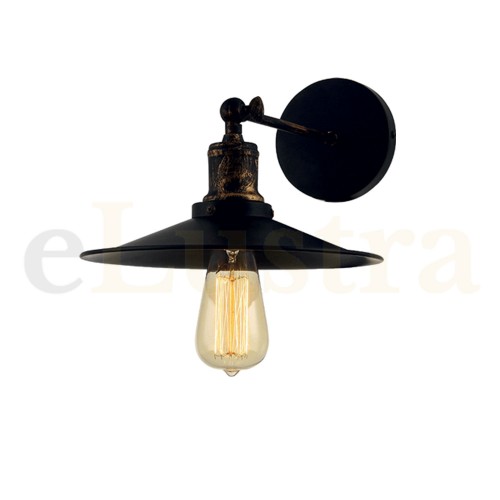 Aplică Edison, 1 bec x E27, negru, EL0029481