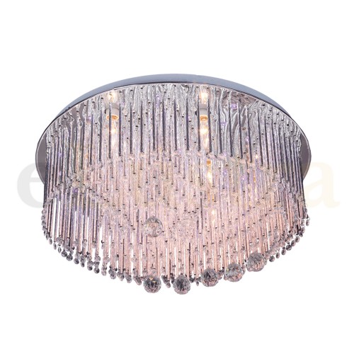 lustră Crystal Elustra.ro Lustră Crystal, 8 bec x E27, crom, EL0038504
