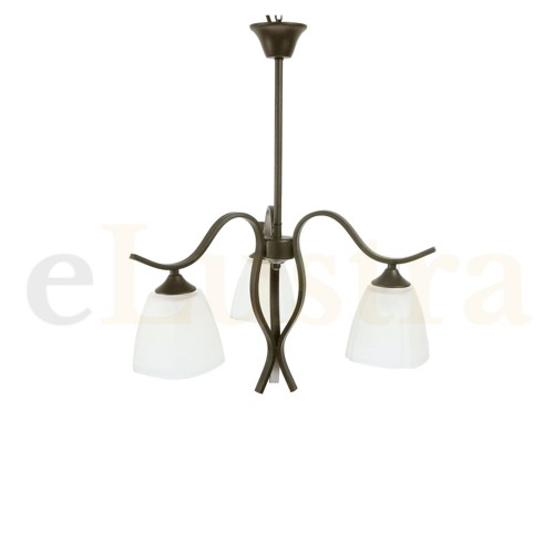 Candelabru Flaire, 3 bec x E27, maro, EL0038484