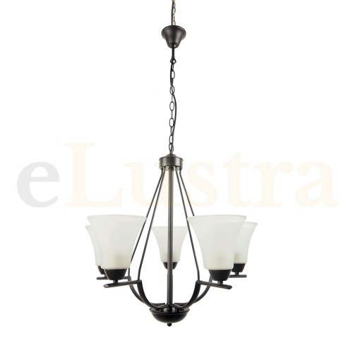 Candelabru Midnight, 5 bec x E27, negru, EL0038488