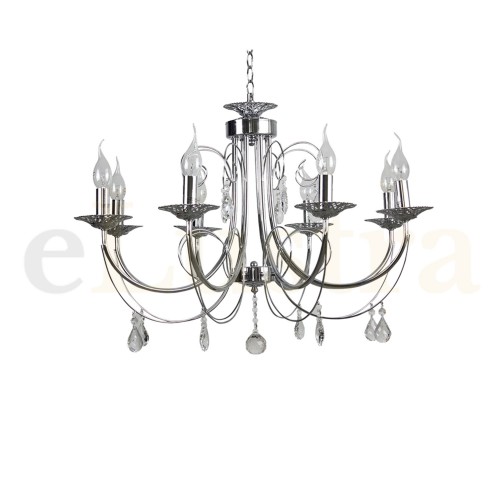 Candelabru Chandler, 8 bec x E14, crom, EL0038246