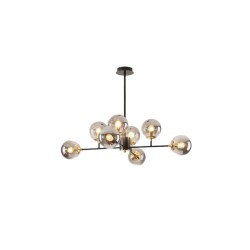 Lustră 8 bec x E27, negru, MH2009/8