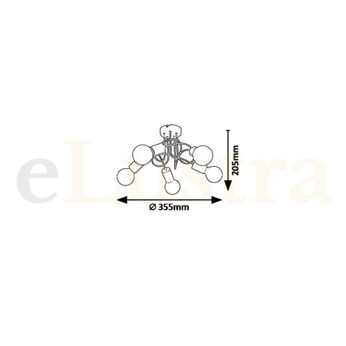 Lustră Linett, 5 bec x E27, alb, 6340