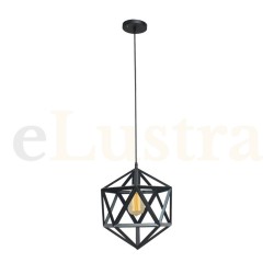 Pendul Hexagon, 1 bec x E27, negru, 70081