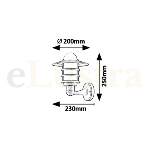 Lampă exterior Darrington, 1 bec x E27, negru, 7678