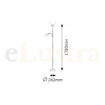 lampadar Elustra.ro Lampadar Action, 1 bec x E27, 1 bec x E14, albastru, 4187