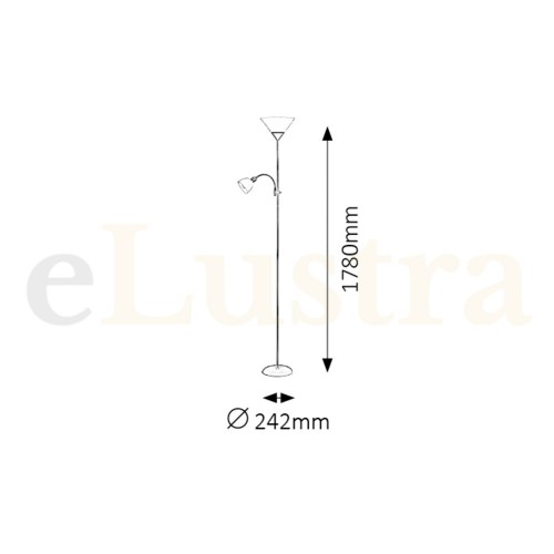 lampadar Elustra.ro Lampadar Action, 1 bec x E27, 1 bec x E14, albastru, 4187