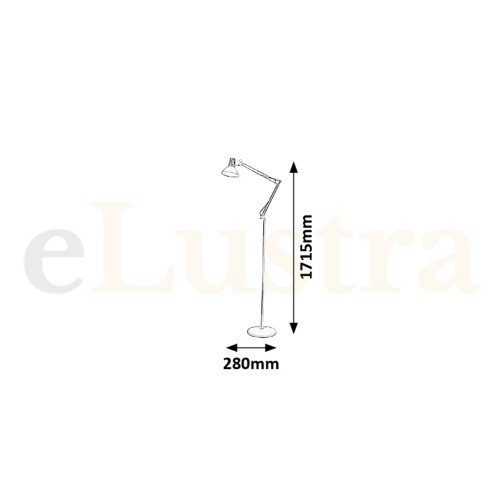 Lampadar Gareth, 1 bec x E27, negru, 4523