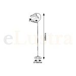 Lampadar Dragan, 1 bec x E27, negru, 5310