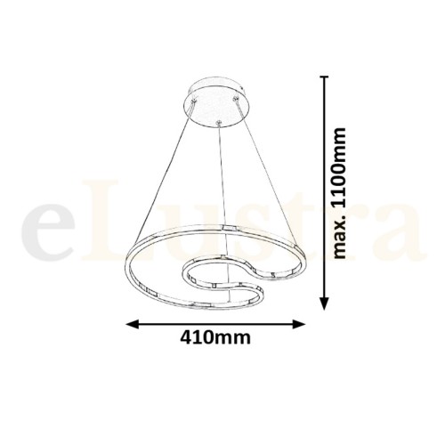 Pendul Melora, 30W, crom, 2190