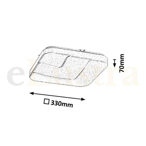 Plafonieră Adon, 18W, alb, 4000K, 2225