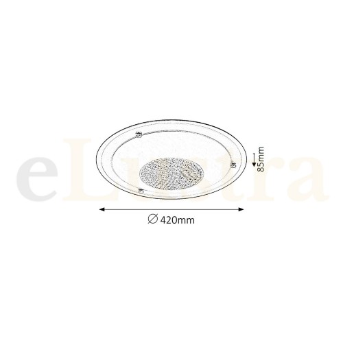 plafonieră Elustra.ro Plafonieră Patricia, 3 bec x E27, alb, 2465