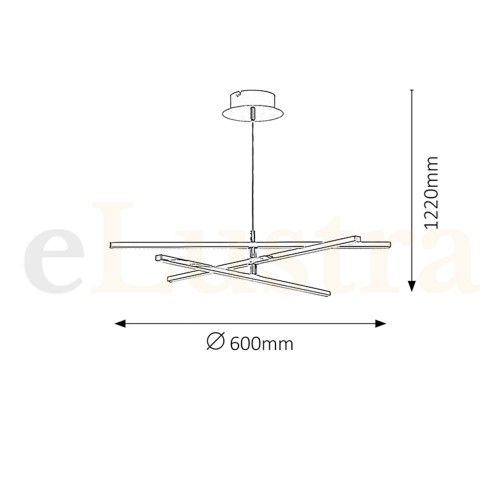 Pendul Meredith, 18W, crom, 2480