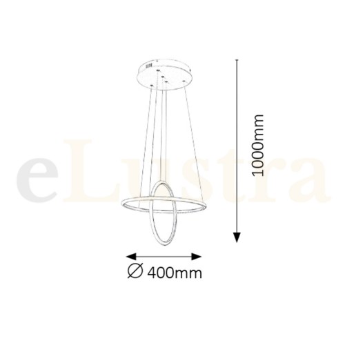 Pendul Donatella, 37W, alb, 2544