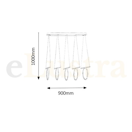 Pendul Donatella, 108W, alb, 2549