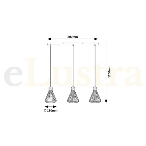 Pendul Farfalle, negru, 3149