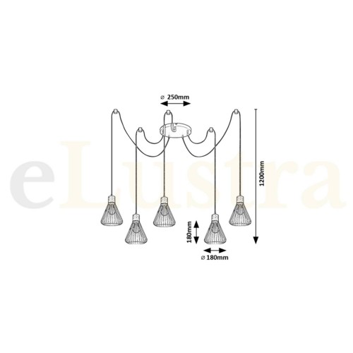 Pendul Farfalle, negru, 3150