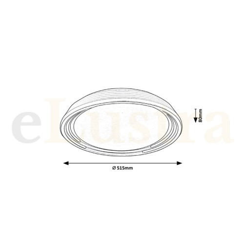 Lustră Led, 36W, maro, 3750