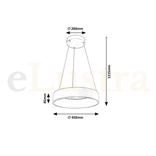 Pendul Adeline, 24W, gri, 3929