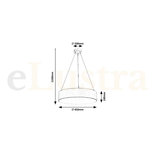 Pendul Renata, 3 bec x E27, negru, 5082