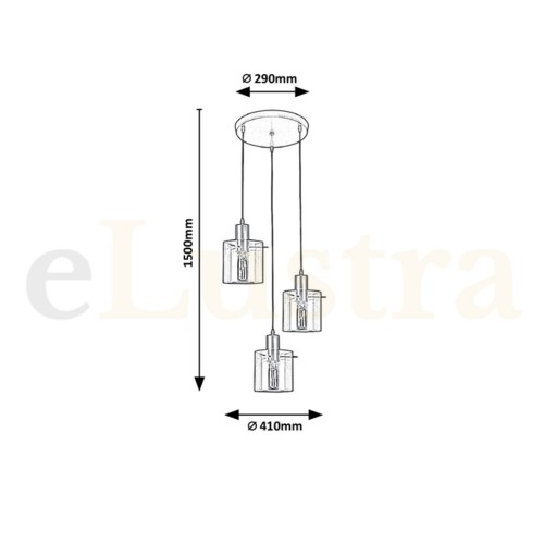 Pendul Donati, 3 bec x E27, auriu, 5223