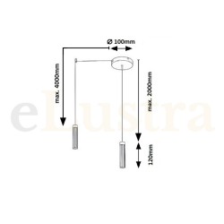 Pendul Andromeda, 14W, negru, 5641