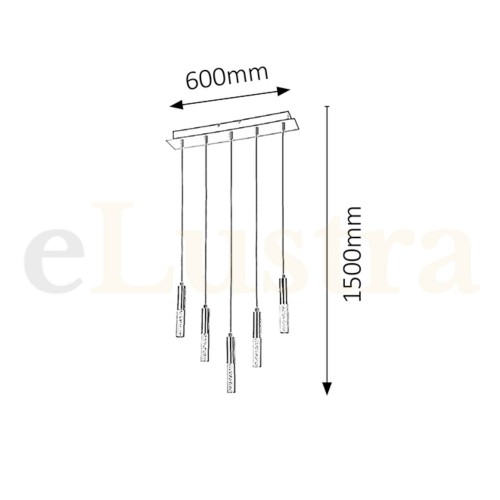 Pendul Rheia, 25W, crom, 5764