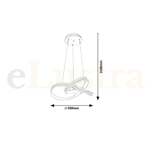 Pendul Tulio, 60W, alb, 5891