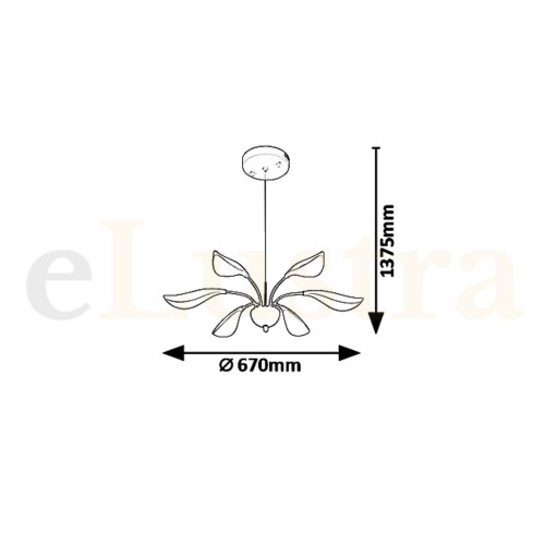 Pendul Magnolia, 48W, alb, 6001