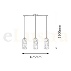 Pendul Harmony, 3 bec x E27, crom, 6392