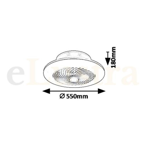 Lustră Led cu ventilator, 36W, alb, 6710