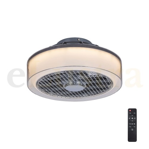 Lustră Led cu ventilator, 30W, gri, 6857