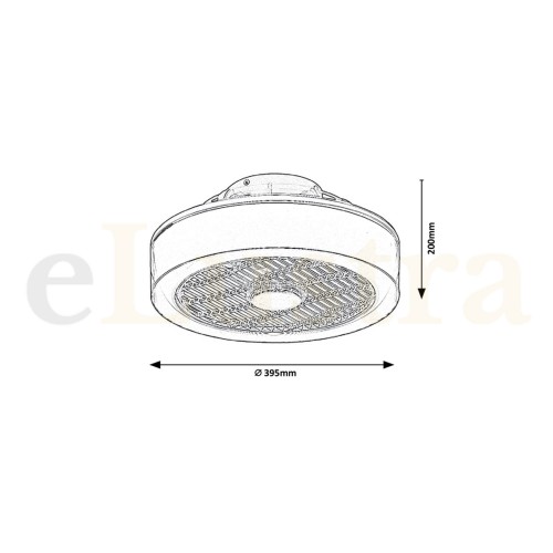 Lustră Led cu ventilator, 30W, gri, 6857