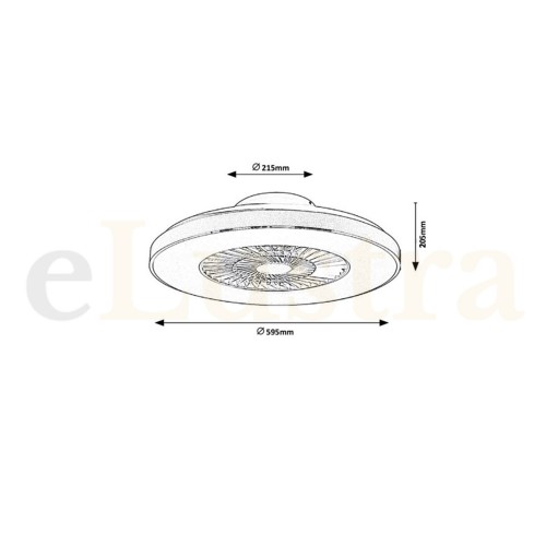 Lustră Led cu ventilator, 40W, alb, 6858