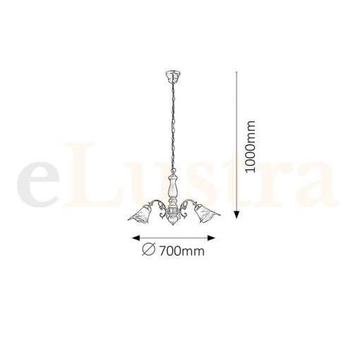 Candelabru Rustic, 7093