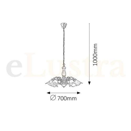 Candelabru Rustic, 7095