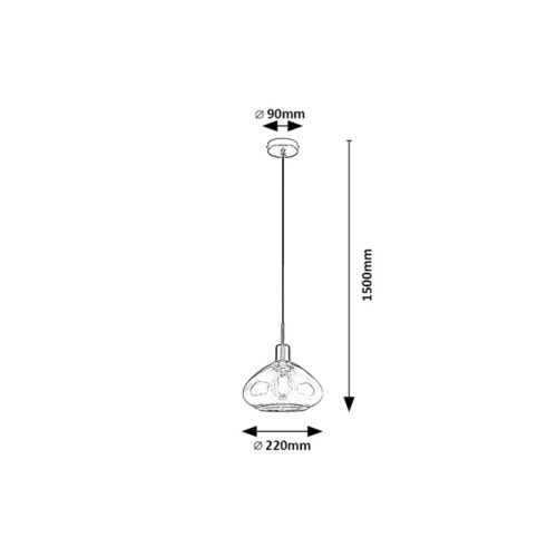 Pendul Dvora, 1 bec x E27, negru, 72021