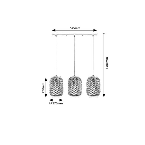 Pendul Adalla, negru, 72093