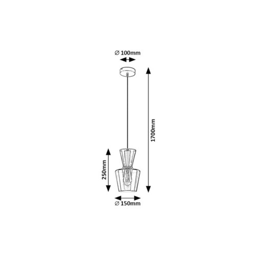 Pendul Abra, 1 bec x E27, negru, 72161