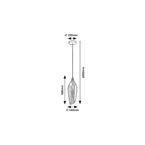 Pendul Bellini, 1 bec x E27, negru, 72201