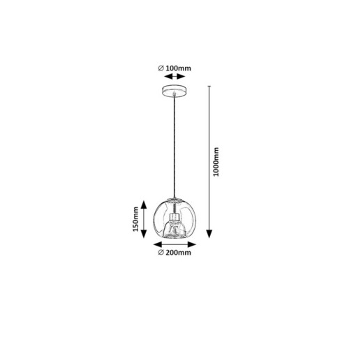 Pendul Cameo, 1 bec x E27, negru, 72132