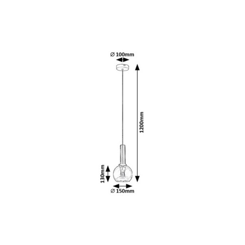 Pendul Centio, 1 bec x E27, negru, 72171