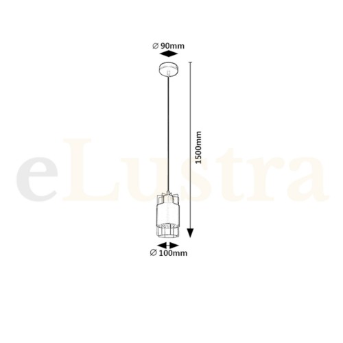 Pendul Dimitri, 1 bec x E27, negru, 3125