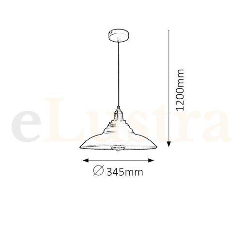 Pendul Doug, 1 bec x E27, negru, 2910