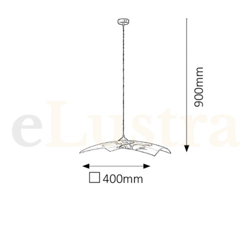 Pendul Elina, 1 bec x E27, alb, 3694