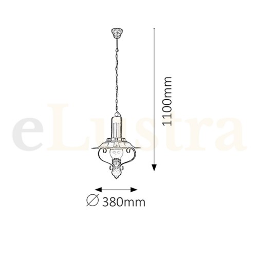 Pendul Enna, 1 bec x E14, negru, 7870