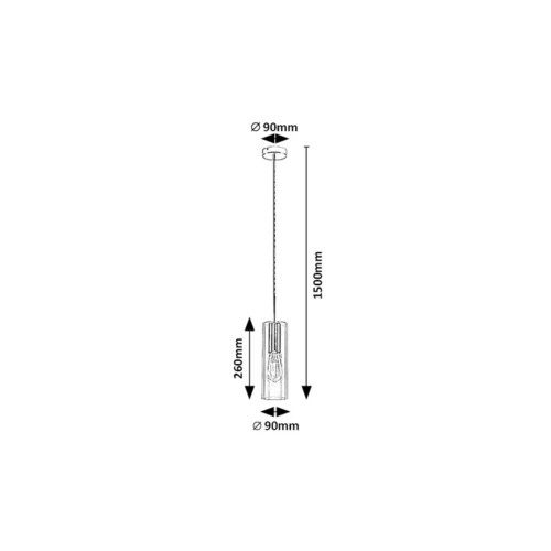 Pendul Esta,1 bec x E27, negru, 72049