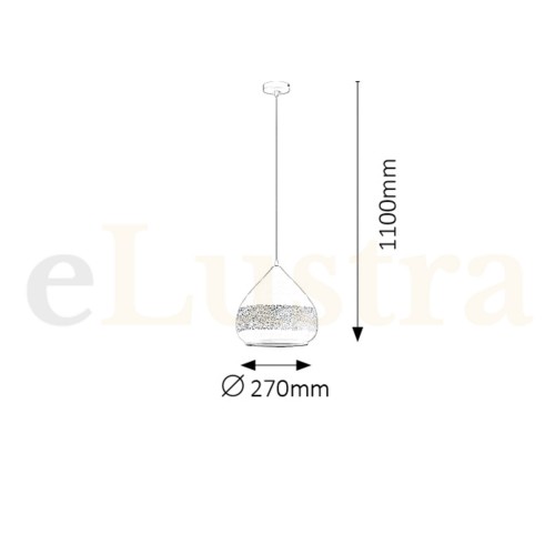 Pendul Kaia, 1 bec x E27, alb, 2279