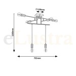 Pendul Lanny, 6 bec x E27, negru, 2116