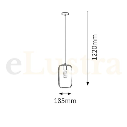 Pendul Levi, 1 bec x E27, negru, 2567